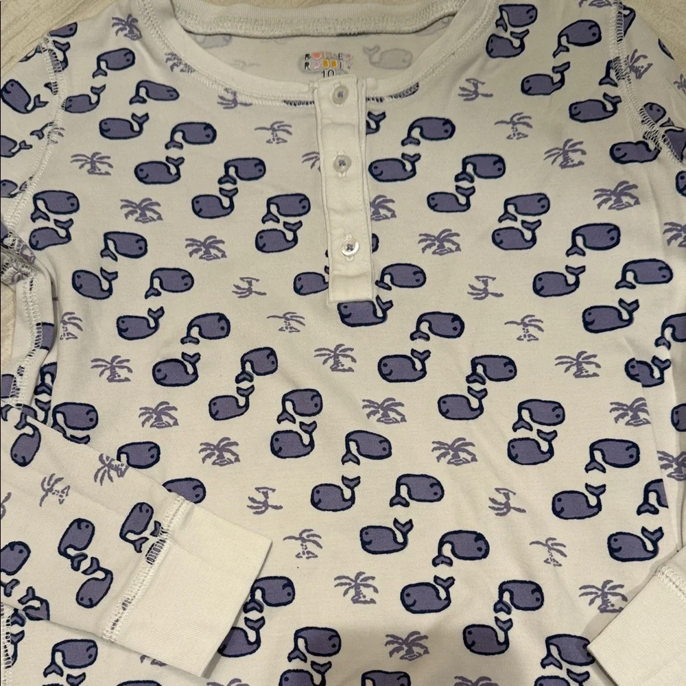 Roller Rabbit Kids Blue Whale Print Pajamas, size 10